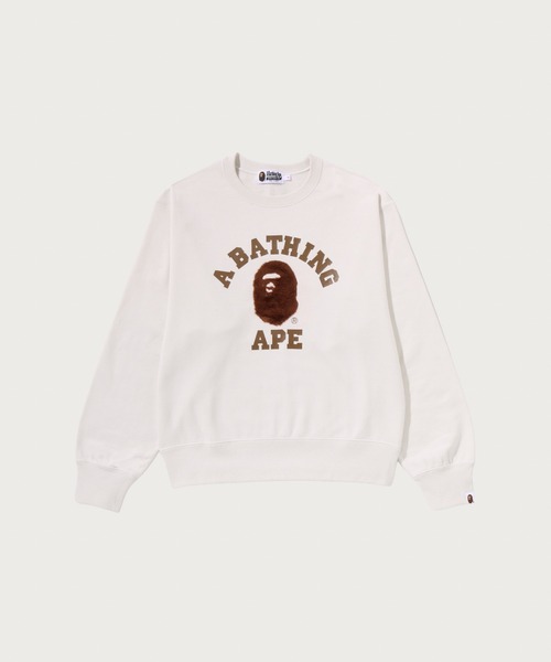 COLLEGE FUR PATCH CREWNECK SWEATSHIRT（スウェット）｜A BATHING APE