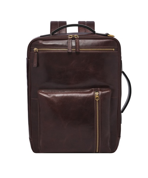 FOSSIL(フォッシル)の「フォッシル リュックサック メンズ レザー ブラウン A4収納可 MBG9599203(バックパック/リュック・メンズ・ブラウン・FREE)」の1枚目の写真