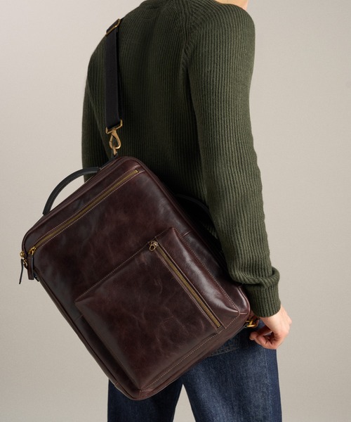 FOSSIL(フォッシル)の「フォッシル リュックサック メンズ レザー ブラウン A4収納可 MBG9599203(バックパック/リュック・メンズ・ブラウン・FREE)」の2枚目の写真