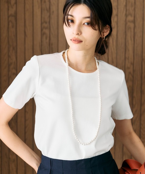 &. NOSTALGIA（アンドドットノスタルジア）の「バックツイストショルダーパッドカットソー（Tシャツ/カットソー・レディース・ホワイト/ブラック・M）」の6枚目の写真