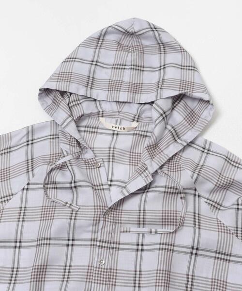 THE GOODLAND MARKET（ザグッドランドマーケット）の「cwtch　CHECK SHIRT HOODIE（シャツ/ブラウス・レディース・ブルー/ブラウン・FREE）」の20枚目の写真