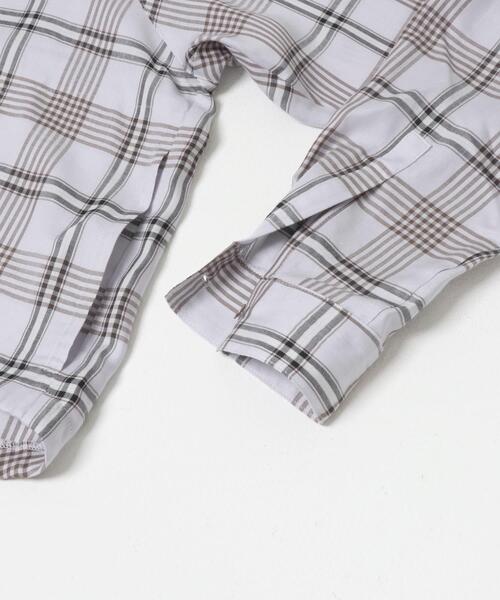 THE GOODLAND MARKET（ザグッドランドマーケット）の「cwtch　CHECK SHIRT HOODIE（シャツ/ブラウス・レディース・ブルー/ブラウン・FREE）」の21枚目の写真
