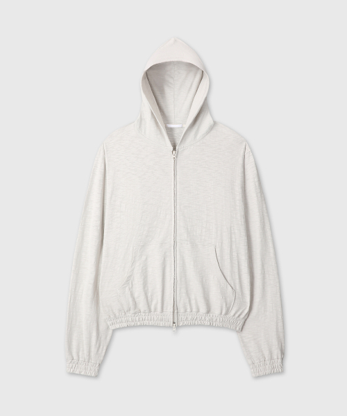 DIVEIN（ダイブイン）の「SLUB CROP HOOD ZIP-UP (IVORY)（パーカー・メンズ・その他・2/1）」の2枚目の写真