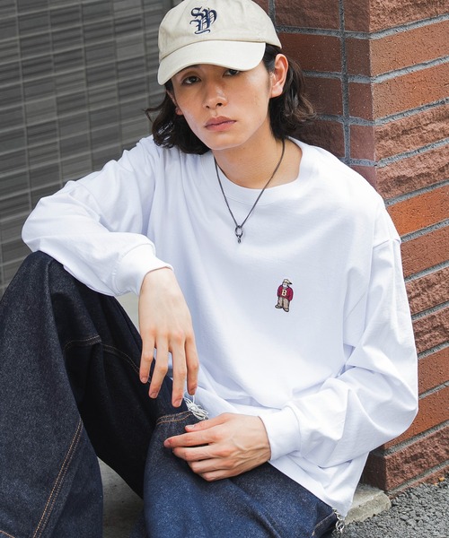WEGO(ウィゴー)の「∴WEGO/【26年秋冬新作】別注BENDAVISワンポイントT(LS)(Tシャツ/カットソー・メンズ・アッシュグレー/ブラック/ホワイト・LARGE/MEDIUM/SMALL)」の15枚目の写真