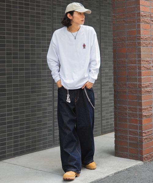 WEGO(ウィゴー)の「∴WEGO/【26年秋冬新作】別注BENDAVISワンポイントT(LS)(Tシャツ/カットソー・メンズ・アッシュグレー/ブラック/ホワイト・LARGE/MEDIUM/SMALL)」の16枚目の写真