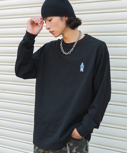 WEGO(ウィゴー)の「∴WEGO/【26年秋冬新作】別注BENDAVISワンポイントT(LS)(Tシャツ/カットソー・メンズ・アッシュグレー/ブラック/ホワイト・LARGE/MEDIUM/SMALL)」の17枚目の写真