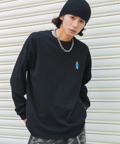WEGO(ウィゴー)の「∴WEGO/【26年秋冬新作】別注BENDAVISワンポイントT(LS)(Tシャツ/カットソー・メンズ・アッシュグレー/ブラック/ホワイト・LARGE/MEDIUM/SMALL)」の18枚目の写真