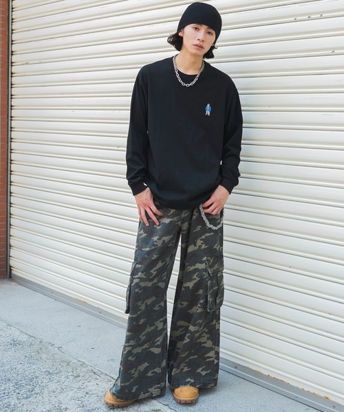 WEGO(ウィゴー)の「∴WEGO/【26年秋冬新作】別注BENDAVISワンポイントT(LS)(Tシャツ/カットソー・メンズ・アッシュグレー/ブラック/ホワイト・LARGE/MEDIUM/SMALL)」の20枚目の写真