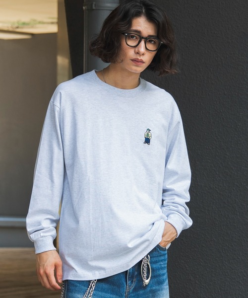 WEGO(ウィゴー)の「∴WEGO/【26年秋冬新作】別注BENDAVISワンポイントT(LS)(Tシャツ/カットソー・メンズ・アッシュグレー/ブラック/ホワイト・LARGE/MEDIUM/SMALL)」の21枚目の写真