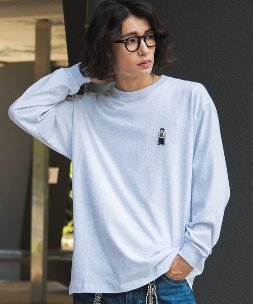 WEGO(ウィゴー)の「∴WEGO/【26年秋冬新作】別注BENDAVISワンポイントT(LS)(Tシャツ/カットソー・メンズ・アッシュグレー/ブラック/ホワイト・LARGE/MEDIUM/SMALL)」の22枚目の写真