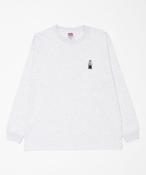 WEGO(ウィゴー)の「∴WEGO/【26年秋冬新作】別注BENDAVISワンポイントT(LS)(Tシャツ/カットソー・メンズ・アッシュグレー/ブラック/ホワイト・LARGE/MEDIUM/SMALL)」の4枚目の写真