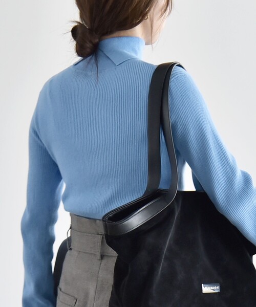 quaranciel(カランシエル)の「〈手洗い可能〉カシミヤ ミックス ハイゲージ タートルネック リブ ニット(ニット/セーター・レディース・ライトブルー/ブラック/チャコールグレー/オレンジ/その他/ナチュラル・ONE SIZE)」の13枚目の写真
