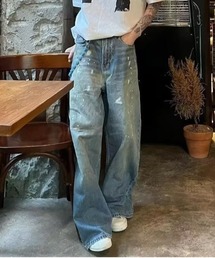 DOUBLE STEAL（ダブルスティール）の「DSペイントワイドデニムパンツ（デニムパンツ）」
