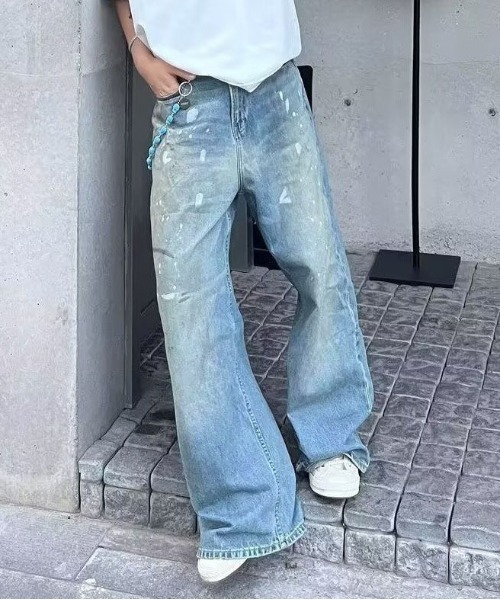 DOUBLE STEAL(ダブルスティール)の「DSペイントワイドデニムパンツ(デニムパンツ・メンズ・ブルー・X-LARGE/LARGE/MEDIUM/SMALL)」の4枚目の写真
