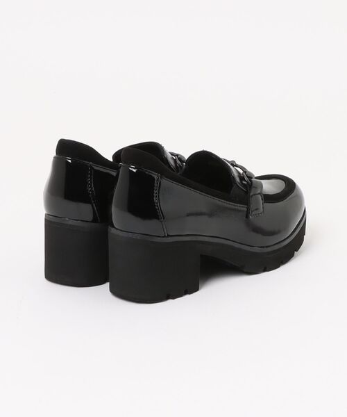 Bussola(ブソラ)の「【bussola】<撥水加工>ヒールアップビットローファー(B65404)(ローファー・レディース・ブラック・38/37/36/35)」の2枚目の写真