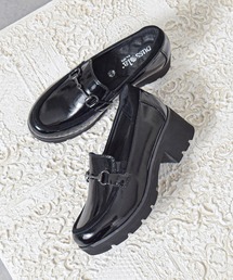 【bussola】<撥水加工>ヒールアップビットローファー(B65404)