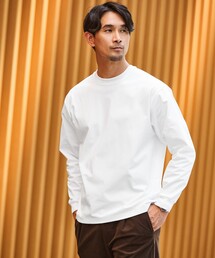 【WEB限定】JUST fit クリーン カノコ ワイド クルーネック 長袖 Tシャツ -抗菌-