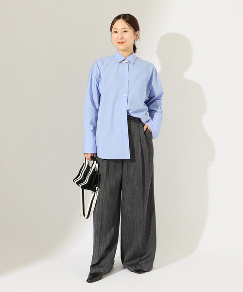 JOURNAL STANDARD(ジャーナルスタンダード)の「SATIN TWEED ワイドパンツ(その他パンツ・レディース・ブラック系その他/ブラウン・36/38)」の3枚目の写真