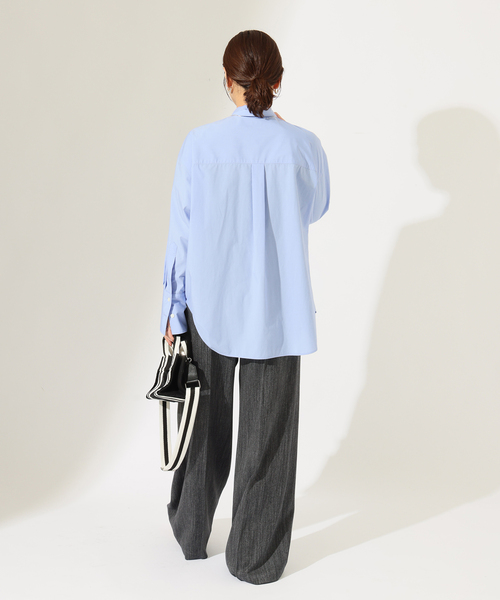JOURNAL STANDARD(ジャーナルスタンダード)の「SATIN TWEED ワイドパンツ(その他パンツ・レディース・ブラック系その他/ブラウン・36/38)」の6枚目の写真