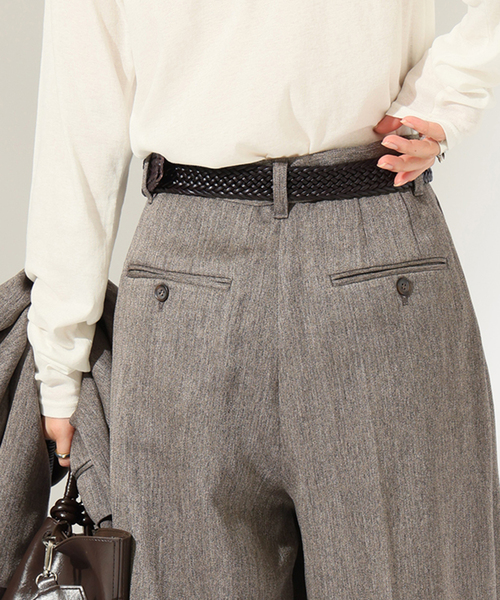 JOURNAL STANDARD(ジャーナルスタンダード)の「SATIN TWEED ワイドパンツ(その他パンツ・レディース・ブラック系その他/ブラウン・36/38)」の14枚目の写真