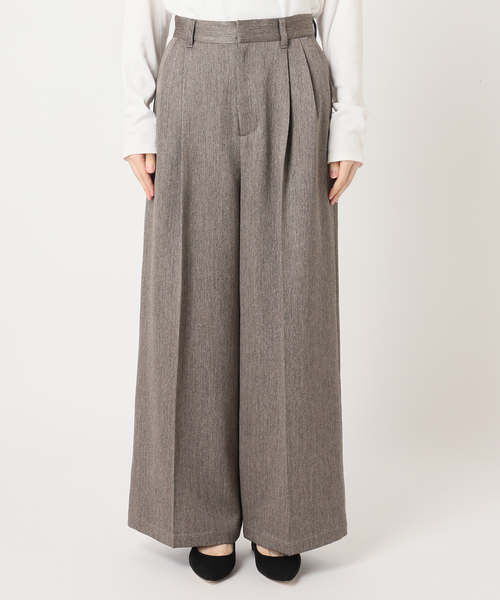 JOURNAL STANDARD(ジャーナルスタンダード)の「SATIN TWEED ワイドパンツ(その他パンツ・レディース・ブラック系その他/ブラウン・36/38)」の19枚目の写真