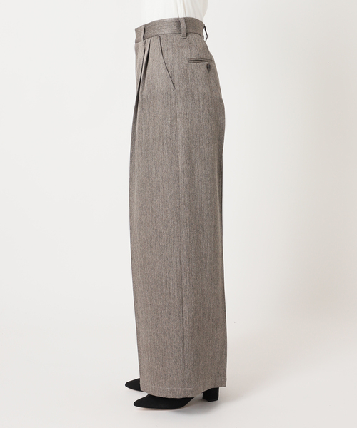 JOURNAL STANDARD(ジャーナルスタンダード)の「SATIN TWEED ワイドパンツ(その他パンツ・レディース・ブラック系その他/ブラウン・36/38)」の20枚目の写真