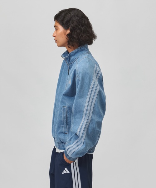adidas（アディダス）の「アディダス adidas スタジアム ルーズフィット デニム トラックジャケット（デニムジャケット・メンズ・ブルー/ブラック/ブルー系その他・S/M/L/LL/3L）」の10枚目の写真
