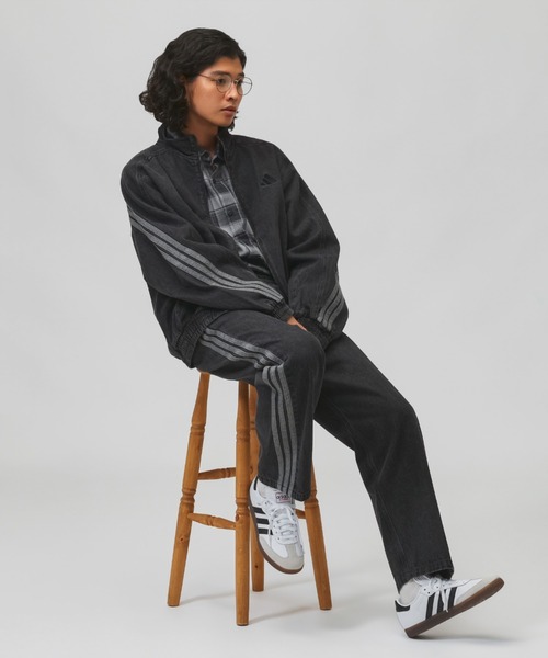 adidas（アディダス）の「アディダス adidas スタジアム ルーズフィット デニム トラックジャケット（デニムジャケット・メンズ・ブルー/ブラック/ブルー系その他・S/M/L/LL/3L）」の22枚目の写真