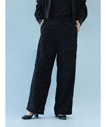 FRINGE JACQUARD WIDE-LEG PANTS