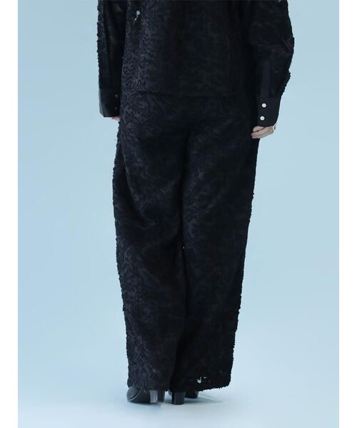 :ETHROF（イーサオブ）の「FRINGE JACQUARD WIDE-LEG PANTS（その他パンツ・レディース・ブラック・MEDIUM）」の10枚目の写真