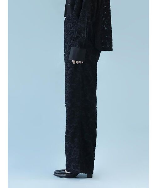 :ETHROF（イーサオブ）の「FRINGE JACQUARD WIDE-LEG PANTS（その他パンツ・レディース・ブラック・MEDIUM）」の12枚目の写真