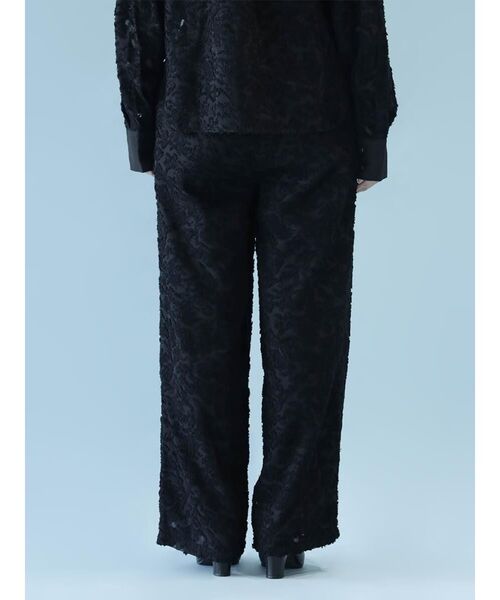 :ETHROF（イーサオブ）の「FRINGE JACQUARD WIDE-LEG PANTS（その他パンツ・レディース・ブラック・MEDIUM）」の13枚目の写真