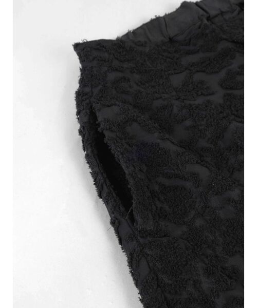 :ETHROF（イーサオブ）の「FRINGE JACQUARD WIDE-LEG PANTS（その他パンツ・レディース・ブラック・MEDIUM）」の5枚目の写真