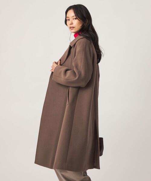green label relaxing(グリーンレーベルリラクシング)の「CANGIOLI ステンカラー コート(ステンカラーコート・レディース・ネイビー/モカ・36/38/40)」の6枚目の写真