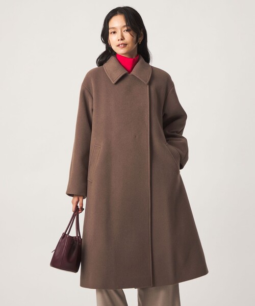 green label relaxing(グリーンレーベルリラクシング)の「CANGIOLI ステンカラー コート(ステンカラーコート・レディース・ネイビー/モカ・36/38/40)」の8枚目の写真
