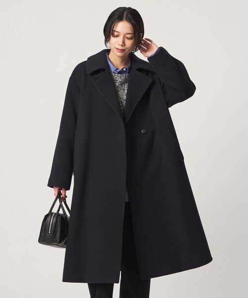 green label relaxing(グリーンレーベルリラクシング)の「CANGIOLI ステンカラー コート(ステンカラーコート・レディース・ネイビー/モカ・36/38/40)」の12枚目の写真