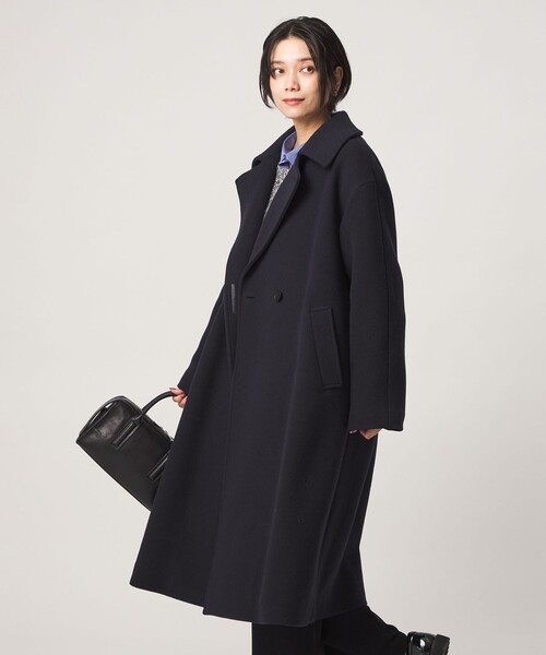 green label relaxing(グリーンレーベルリラクシング)の「CANGIOLI ステンカラー コート(ステンカラーコート・レディース・ネイビー/モカ・36/38/40)」の14枚目の写真