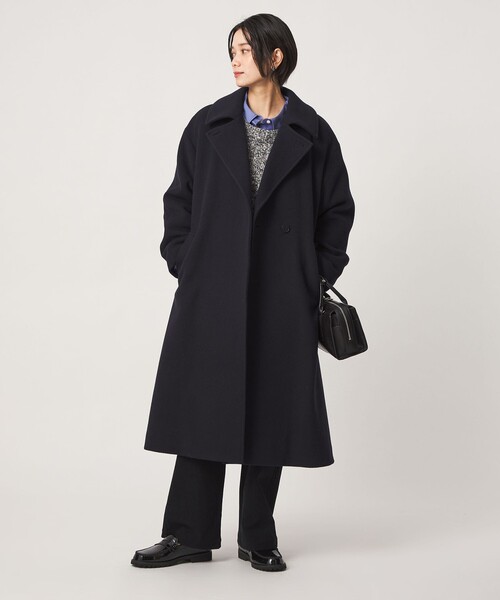 green label relaxing(グリーンレーベルリラクシング)の「CANGIOLI ステンカラー コート(ステンカラーコート・レディース・ネイビー/モカ・36/38/40)」の16枚目の写真