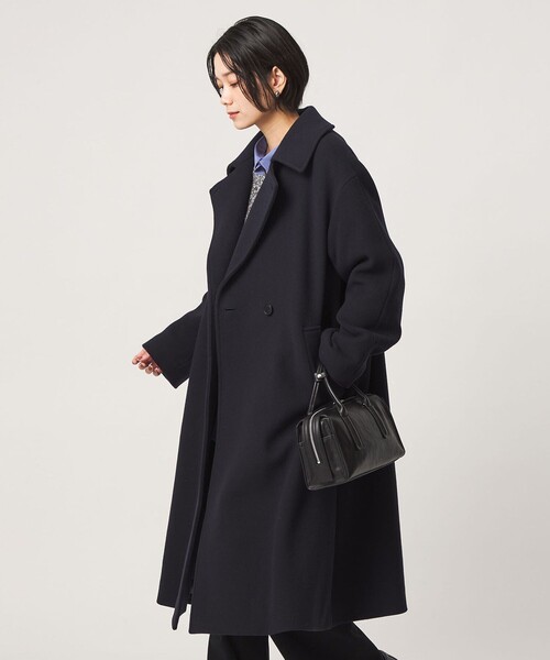 green label relaxing(グリーンレーベルリラクシング)の「CANGIOLI ステンカラー コート(ステンカラーコート・レディース・ネイビー/モカ・36/38/40)」の17枚目の写真