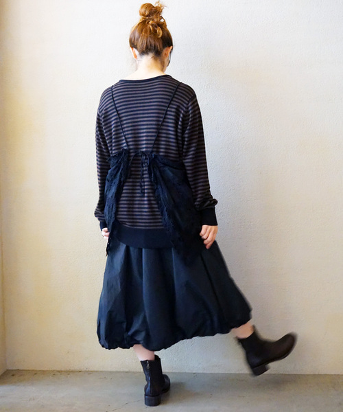 JOURNAL STANDARD LUXE(ジャーナルスタンダード ラックス)の「T's TAFFETA BALLOON SK(スカート・レディース・ベージュ/ブラック・FREE)」の4枚目の写真