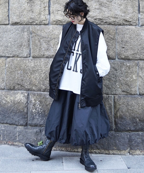 JOURNAL STANDARD LUXE(ジャーナルスタンダード ラックス)の「T's TAFFETA BALLOON SK(スカート・レディース・ベージュ/ブラック・FREE)」の6枚目の写真