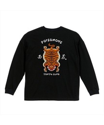 NOBOUND(ノーバウンド) 長袖Tシャツ チベタンタイガー イラスト バックプリント ビッグシルエット 5.6オンス ビッグTシャツ メンズ レディース ユニセックス ストリート