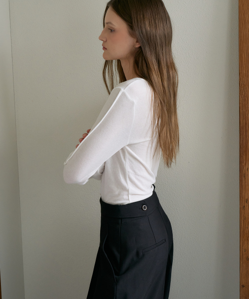 DEHEVE（デヘヴェ）の「Tailored Wide Slacks [Black]（スラックス・レディース・ブラック・SMALL/MEDIUM）」の8枚目の写真