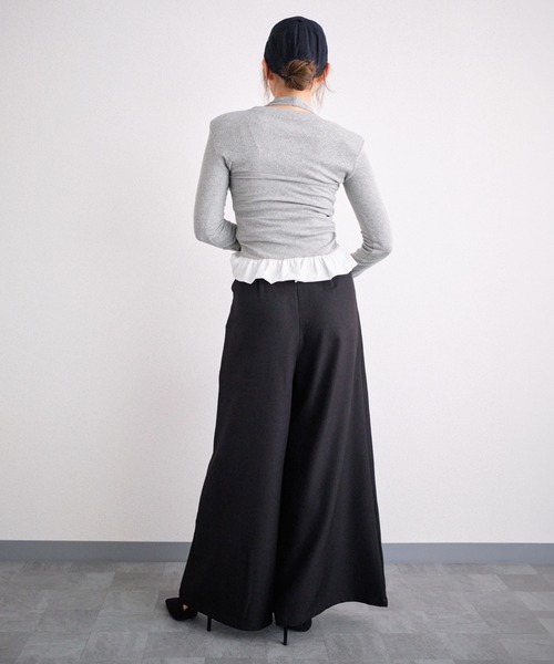murea(ミュレア)の「センターインタックワイドパンツ(その他パンツ・レディース・アイボリー/グレー/ネイビー/ブラック・S/M)」の22枚目の写真