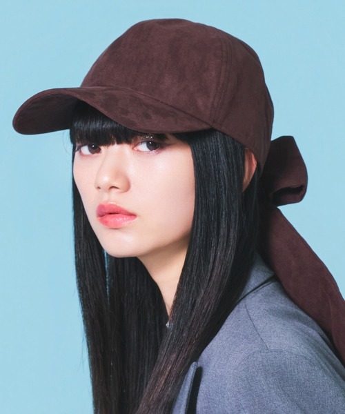 Casselini(キャセリーニ)の「Casselini(キャセリーニ)リボンキャップ(キャップ・レディース・ブラック/ダークブラウン・FREE)」の2枚目の写真