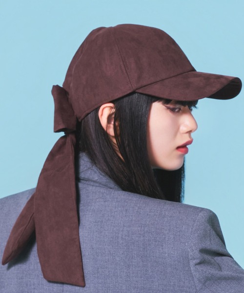 Casselini(キャセリーニ)の「Casselini(キャセリーニ)リボンキャップ(キャップ・レディース・ブラック/ダークブラウン・FREE)」の6枚目の写真