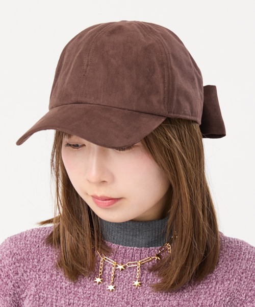 Casselini(キャセリーニ)の「Casselini(キャセリーニ)リボンキャップ(キャップ・レディース・ブラック/ダークブラウン・FREE)」の7枚目の写真