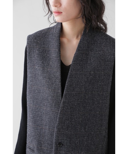 YLEVE(イレーヴ)の「YLEVE / SHETLAND WOOL TWEED N/S JK(ブルゾン・レディース・グレー/グレー系その他・1/2)」の8枚目の写真