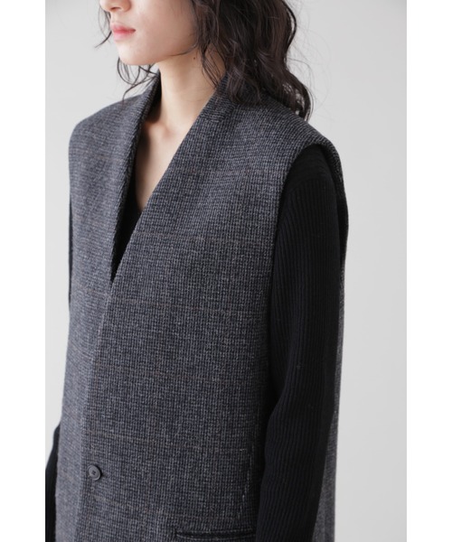 YLEVE(イレーヴ)の「YLEVE / SHETLAND WOOL TWEED N/S JK(ブルゾン・レディース・グレー/グレー系その他・1/2)」の7枚目の写真