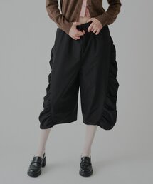 【UNISEX】サイドギャザーガウチョパンツ